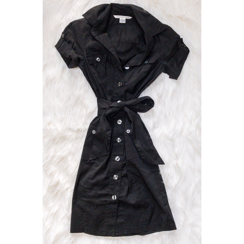 DVF black wrap dress size 2
